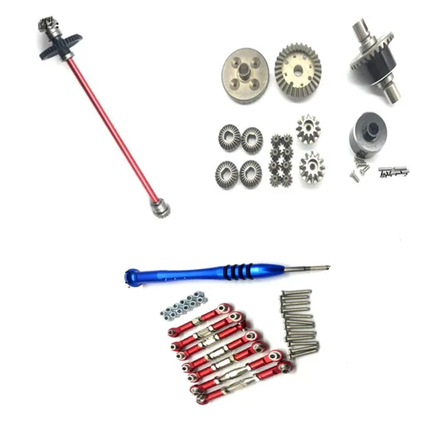 

Wltoys 144001 1/14 RC Car Spare Parts upgrade metal drive shaft reduction gear tie rod
