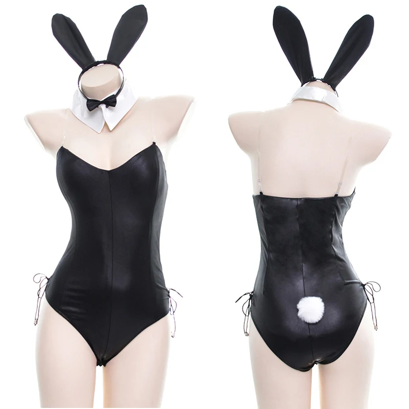 

Kawaii сексуальный кролик девочка из искусственной кожи материал кролик женщина набор хорошее качество можно носить на комиксов шоу Кролик ко...