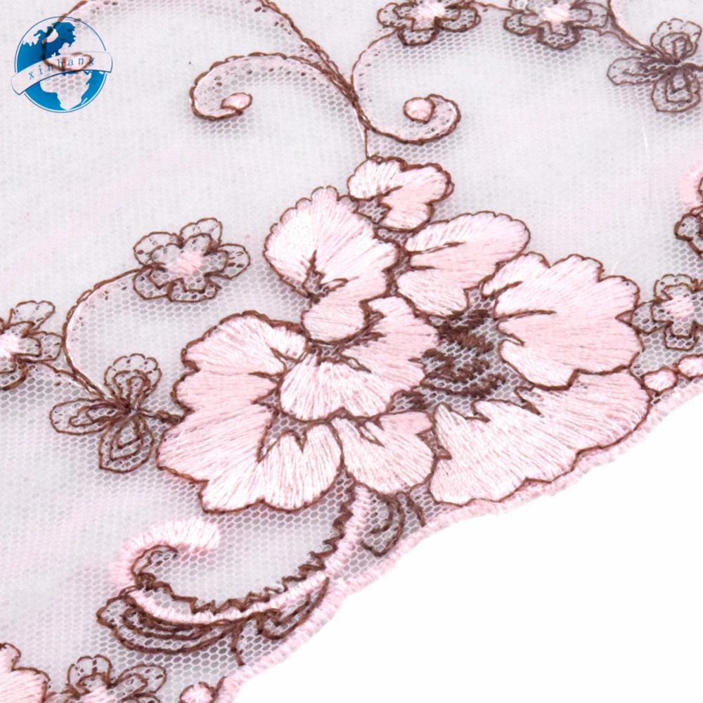 22 см полиэстер Кружева Вышивка Французский кружевной ленты ткань гипюр diy