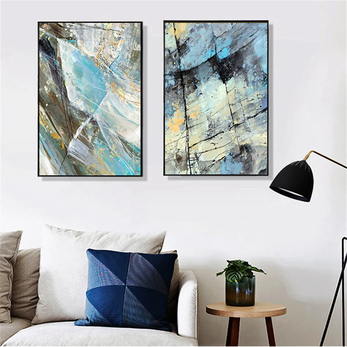 Триптих цветной код картина для украшения гостиной на стену постер холст печать