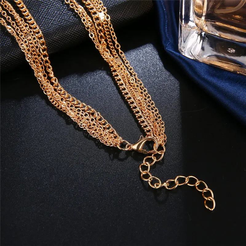 Женское многослойное ожерелье с подвеской в виде Розы | Украшения и аксессуары