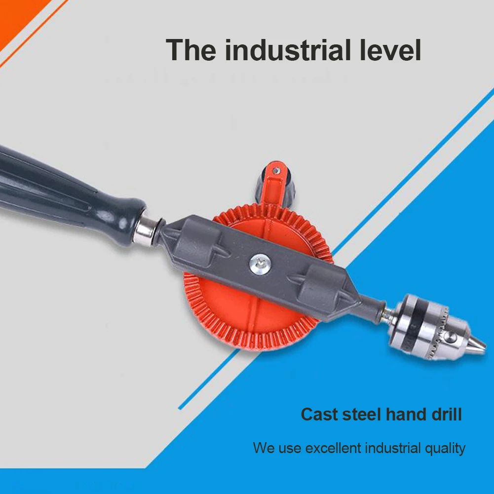 

Crank Hand Drill 3/8inch Multifunctional Hand Drill Household Manual Drill Woodworking Puncher Diy Rotary Hole Tool
