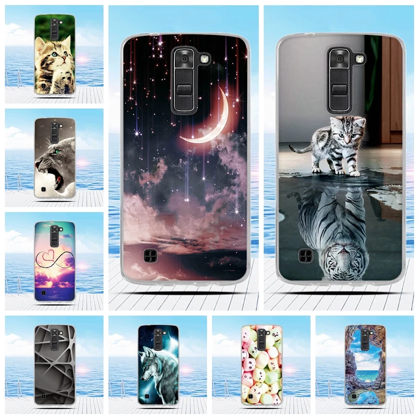 Чехол-накладка для LG K7/Tribute 5 LS675/X210 X210DS мягкий ТПУ чехол с рельефным 3D-принтом