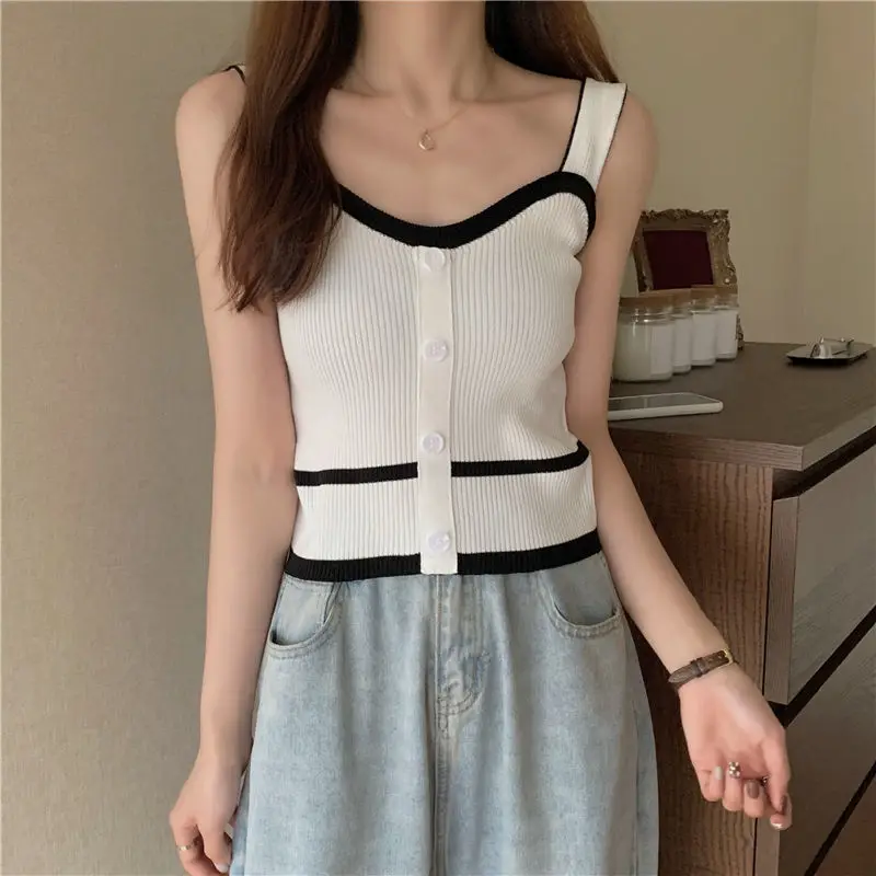 Женские трикотажные элегантные летние топы с открытой спиной в стиле Харадзюку |