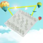 25x25 см матовые прозрачные стеклянные шахматы с шахматной доской