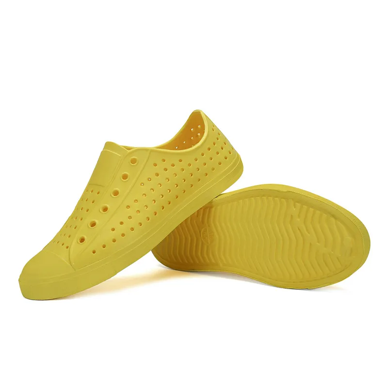 yellow 2 Новые летние туфли-балетки женские пляжные сандалии дышащие открытые Лоферы обувь для него и для нее; слипоны для улицы; обувь на платформе; обувь без застежки; женская обувь - Цвет: yellow 2