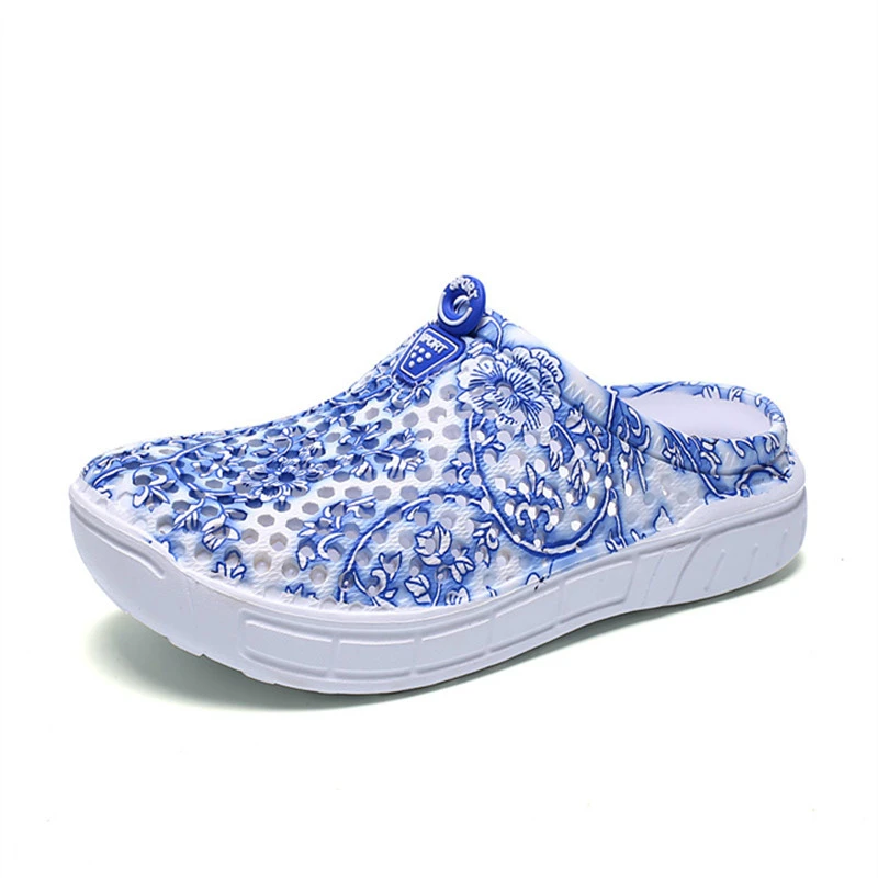 Летние мужские тапочки для влюбленных женская обувь с цветочным принтом