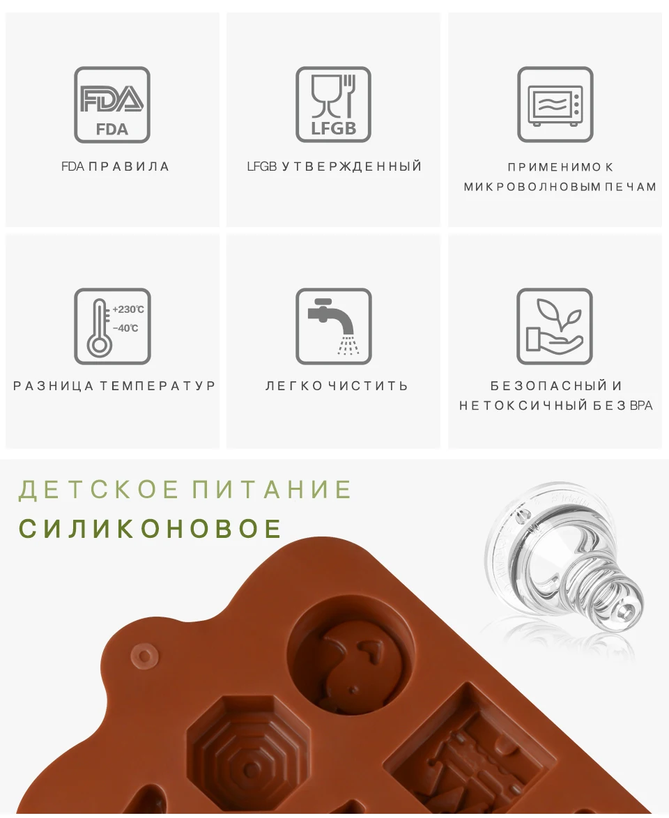 FUNBAKY Улыбка Круглой формы животных Корона силиконовые формы шоколада торт формы для выпечки инструменты выпечки