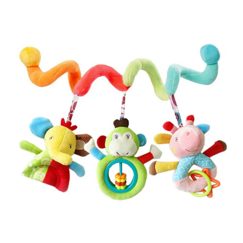 

Early Development Soft Infant Crib Bed Stroller Toy Spiral Baby Toys For Newborns Car Seat Hanging Bebe Bell Rattle Toy For Gift