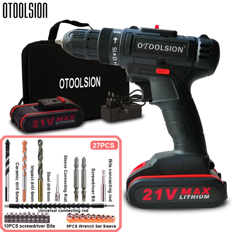 21 в 1 3 Ач шуруповерт электрические инструменты беспроводные дрели