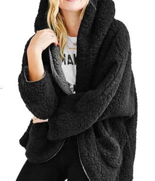 Женское плюшевое пальто из искусственного меха зимняя теплая пушистая куртка с