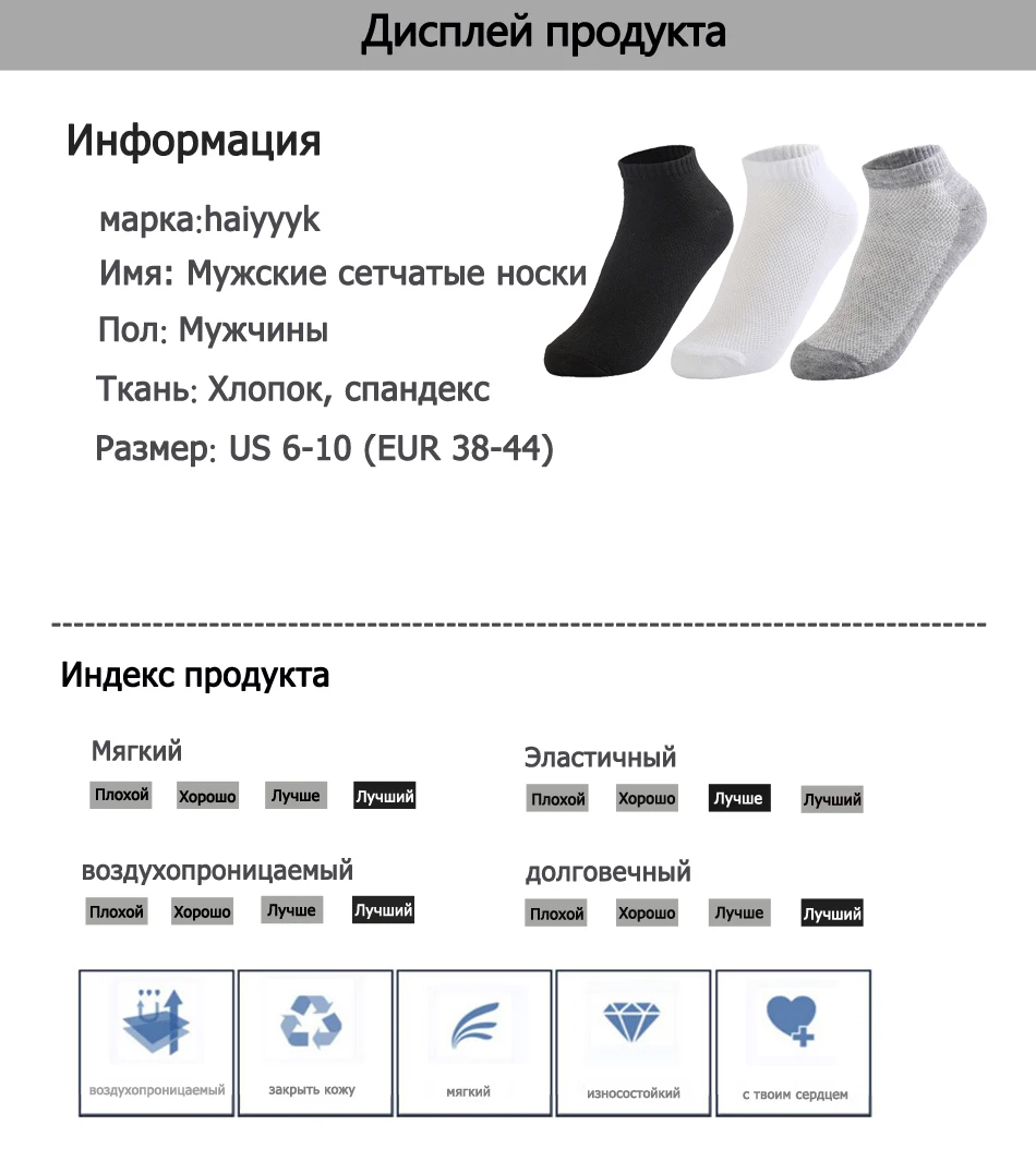 20 шт = 10 пар, однотонные сетчатые мужские носки, невидимые носки по щиколотку, мужские летние дышащие тонкие лодочкой, носки, европейские размеры 38-43, низкая цена