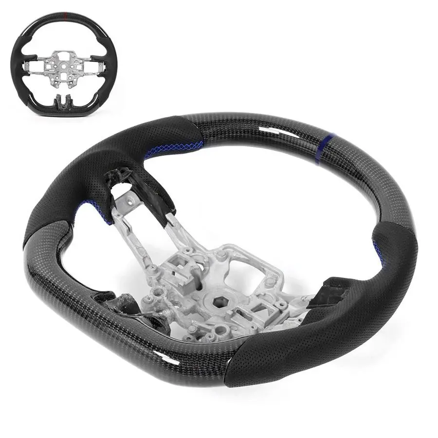 Руль из углеродного волокна предварительно обработанная кожа с прошивкой