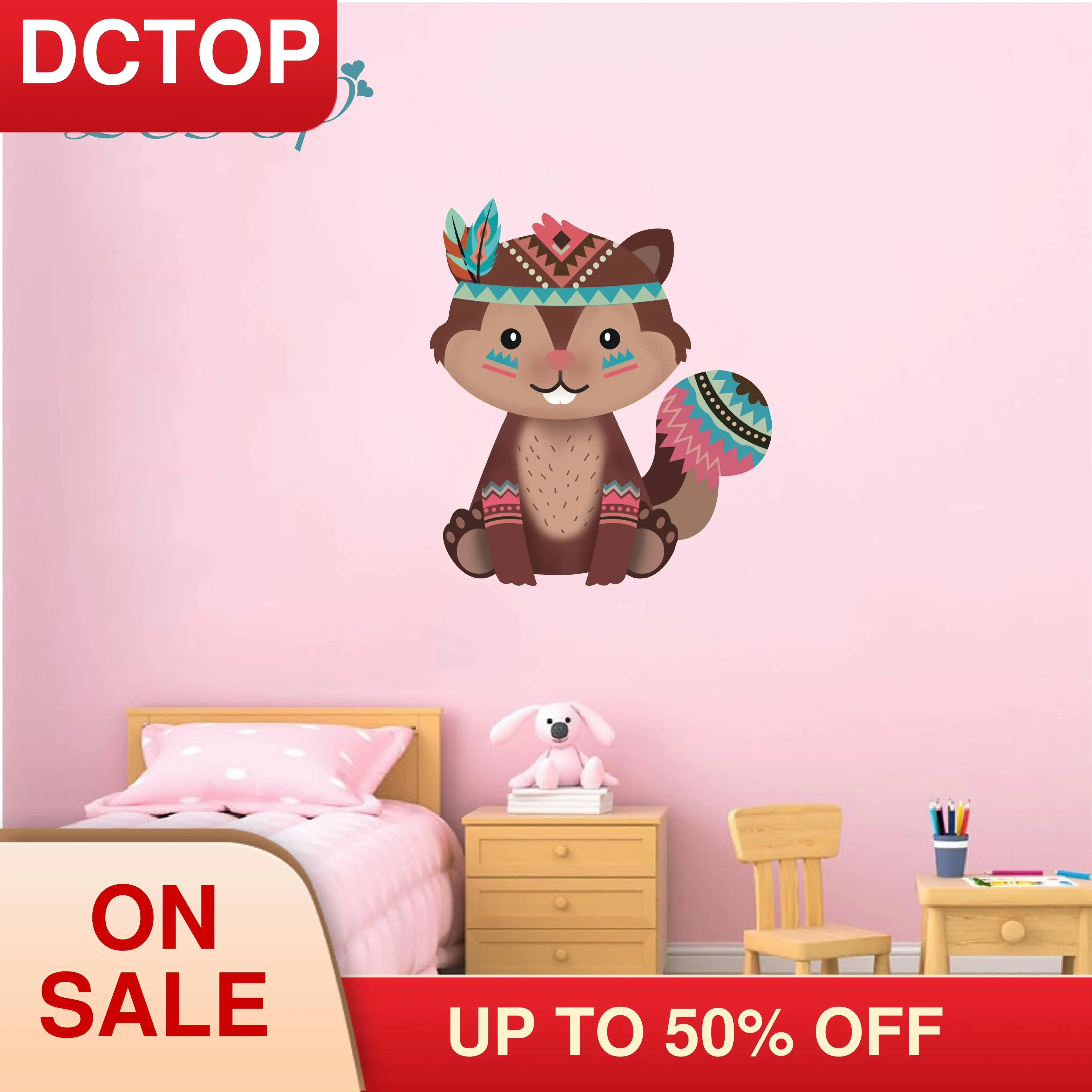 Настенные Стикеры с этническим животным декором декорация для спальни олень