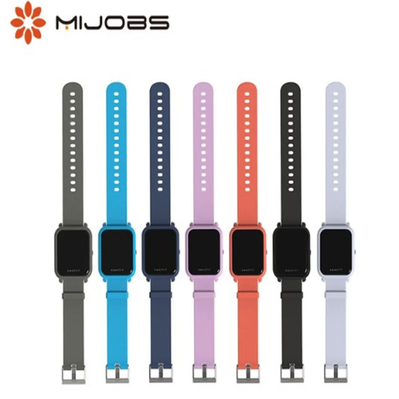 20 мм ремешок для Amazfit GTS силиконовый на запястье Xiaomi Huami Bip BIT PACE Lite Youth Смарт часы