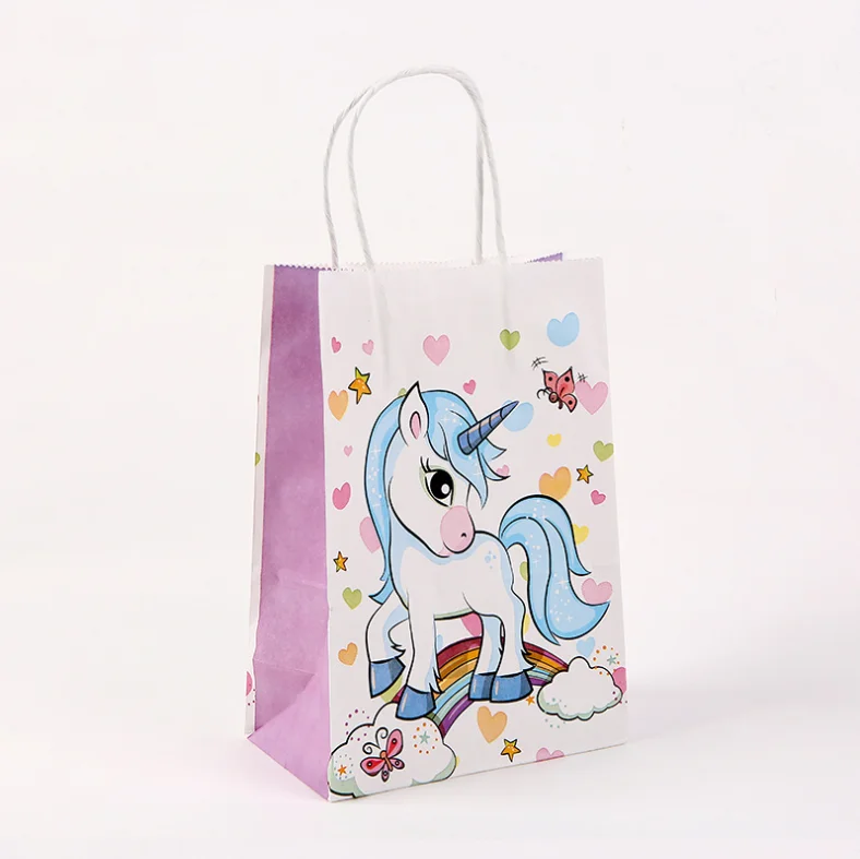 24 шт. Единорог тематические праздничные бумажные сумки конфеты Сумки Дети