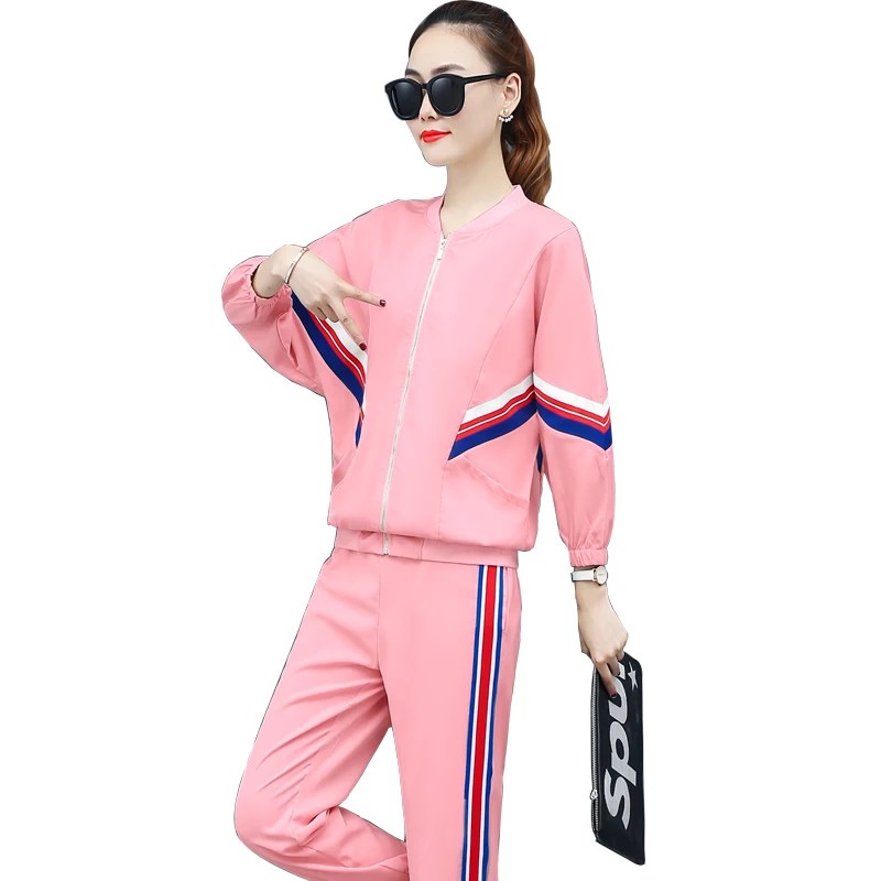 Женские комплекты плюс размер 3xl Женская одежда полосатая Толстовка с принтом