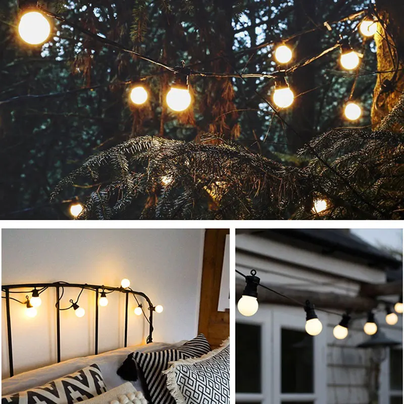 Светодиодная гирлянда с шариками 6 м/10 м комнатный Рождественский шнурок