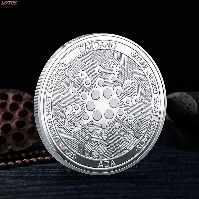 Позолоченная монета Кардано ADA криптовалюта физическая коллекция металлическая