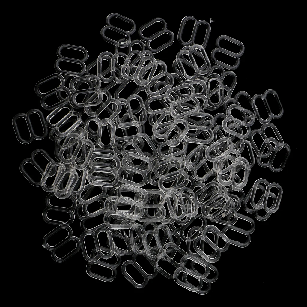 100 шт. пластиковый бюстгальтер нижнее белье зажимы на ремешке застежка крючок