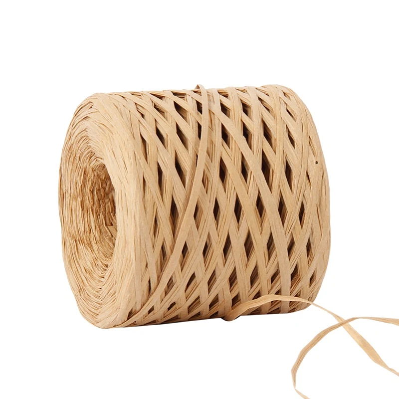 

Raffia Paper Ribbon 200M Decoration Wedding Rope Ribbon for Natural Paper Twine Gift Party Easter Packing Craft Wrapping Y