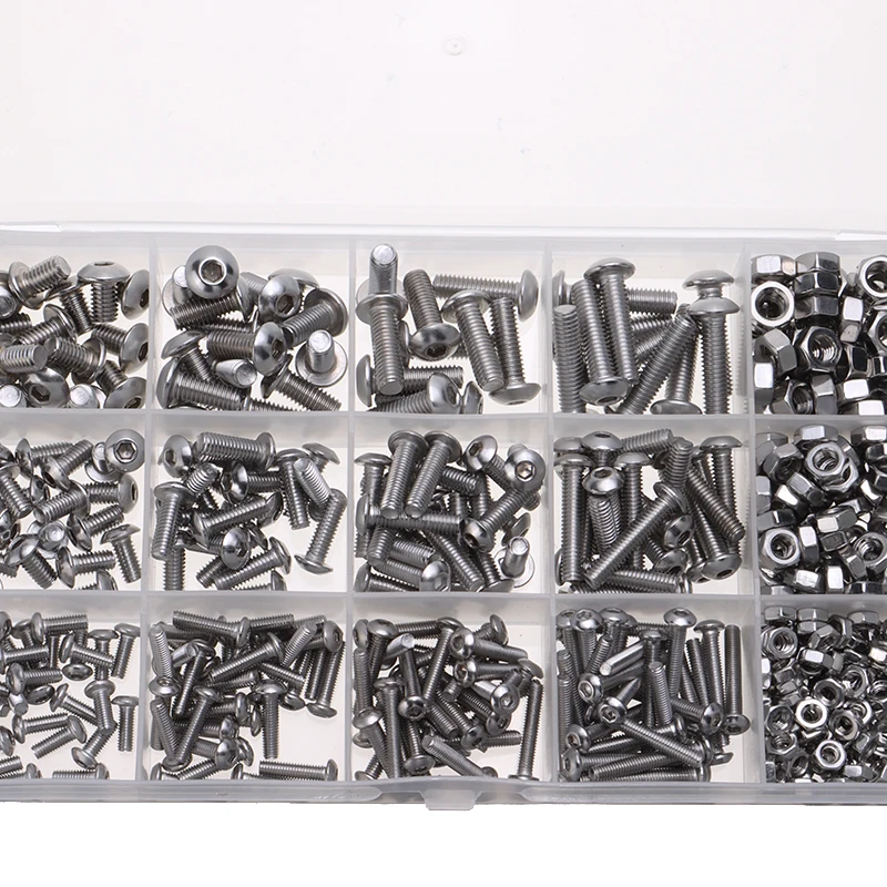 500 шт. Шестигранная головка из нержавеющей стали M3 M4 M5|Наборы гаек и болтов| |