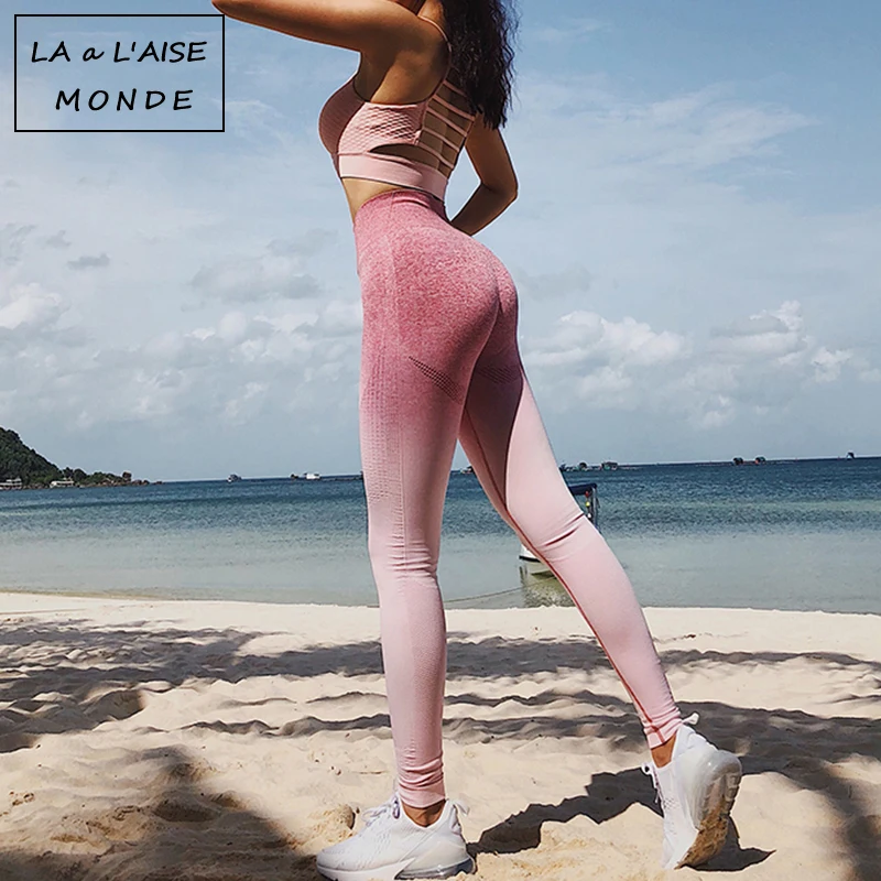 Lucylizz женские штаны для фитнеса и йоги контроля живота Бесшовные Спортивные