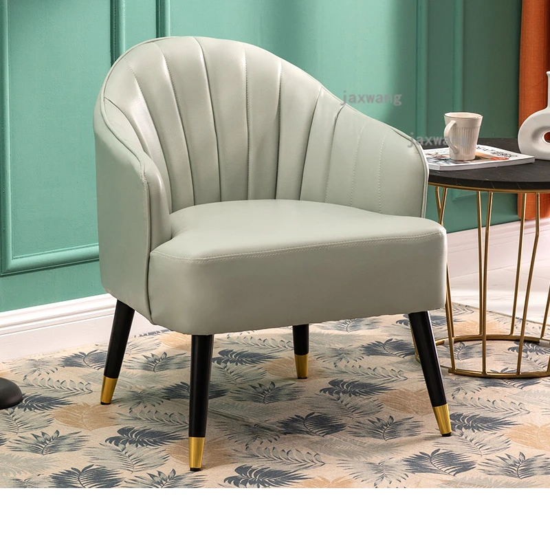 Роскошный кожаный одноместный диван Nordic Lazy для отдыха гостиная диваны мебель