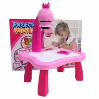 child learning desk with smart projector kids painting table toy with light children educational tool drawing table