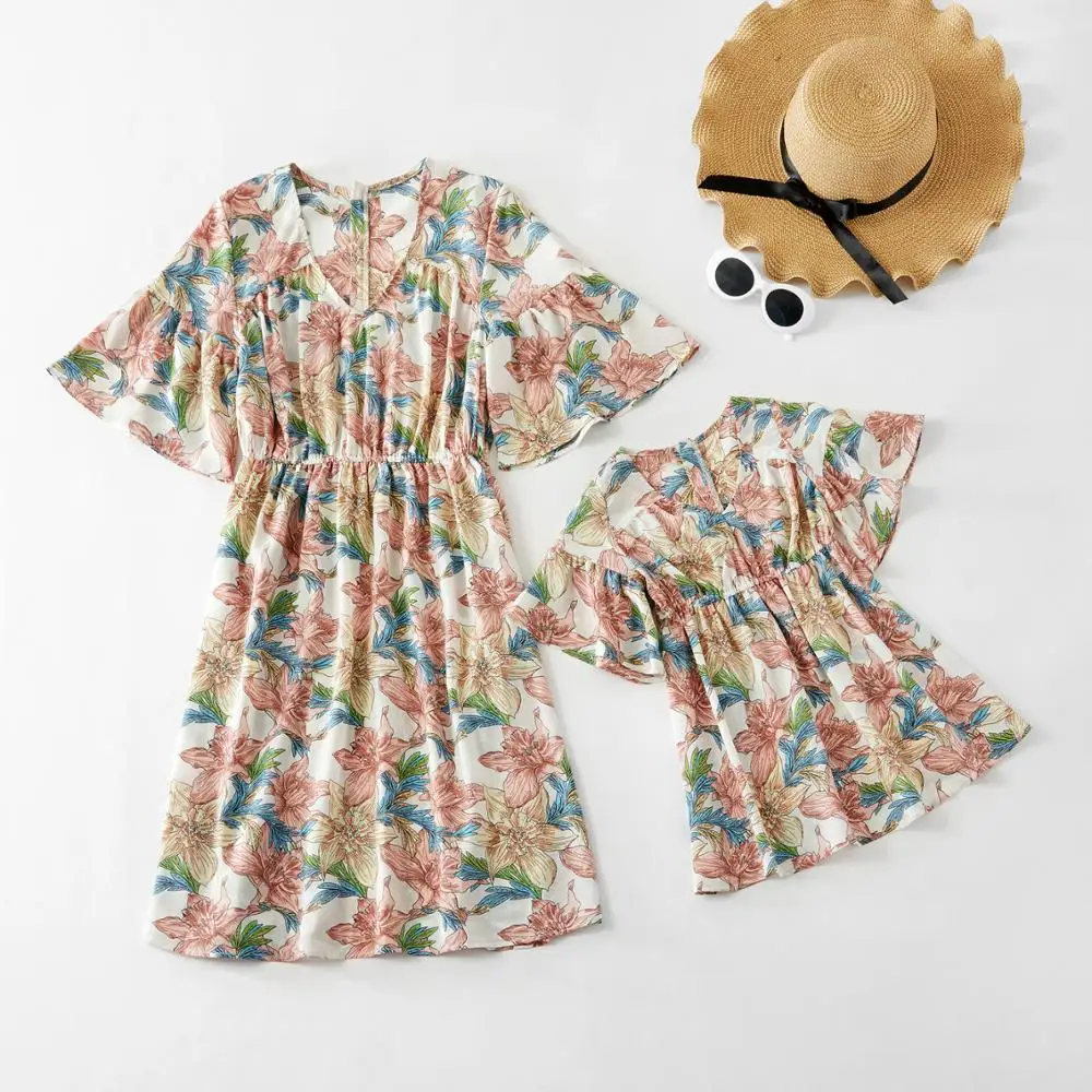 PatPat 2020 новые летние одинаковые платья с принтом наряды Мама и я|Сочетающаяся