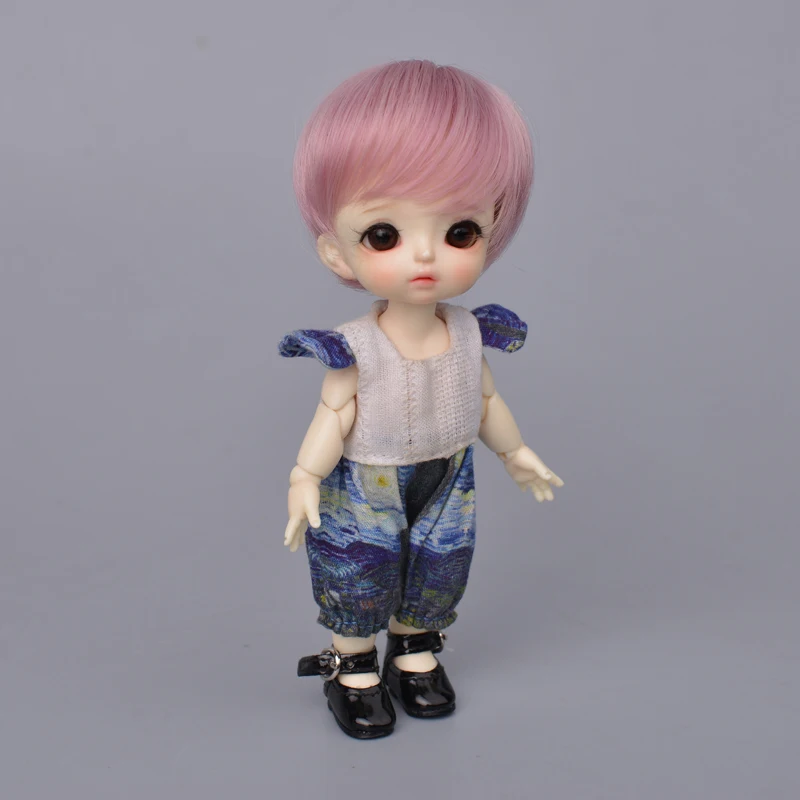 Кукольный парик 1/8 BJD короткие челки прямые волосы из высокотемпературного