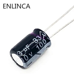 Алюминиевый электролитический конденсатор, Размер 8*12 33 мкФ 100, 60 шт.лот P41 20% в 33 мкФ