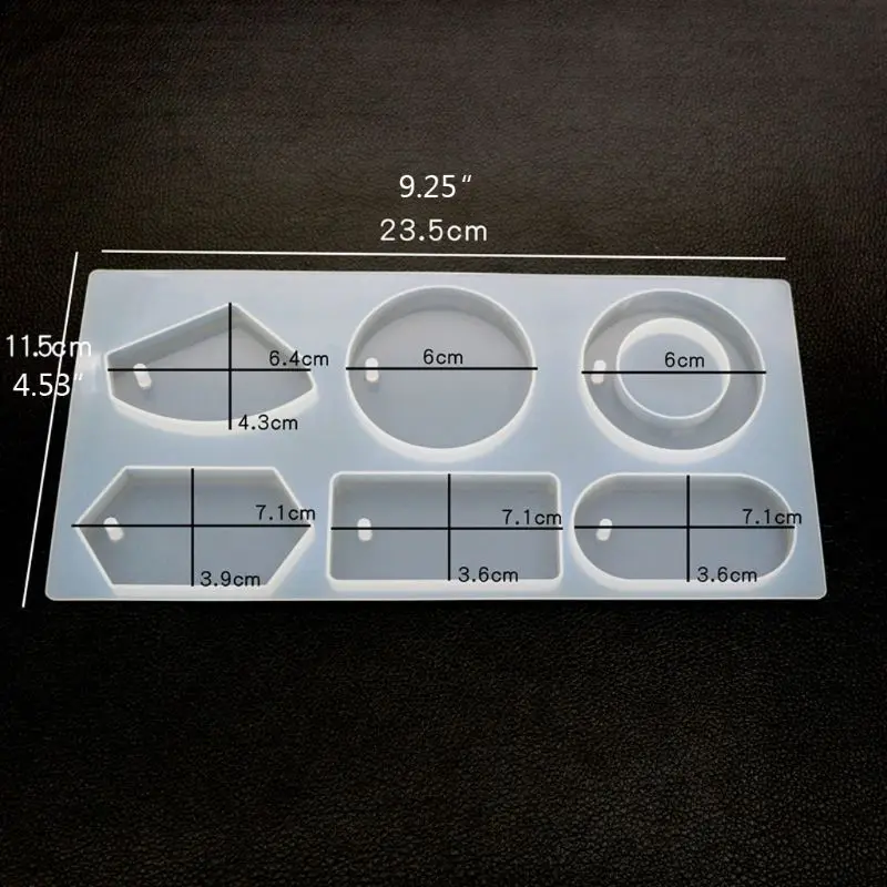 

69HB 6 пустотелых кабошон ювелирные изделия силиконовая форма с отверстием инструменты для изготовления ювелирных изделий