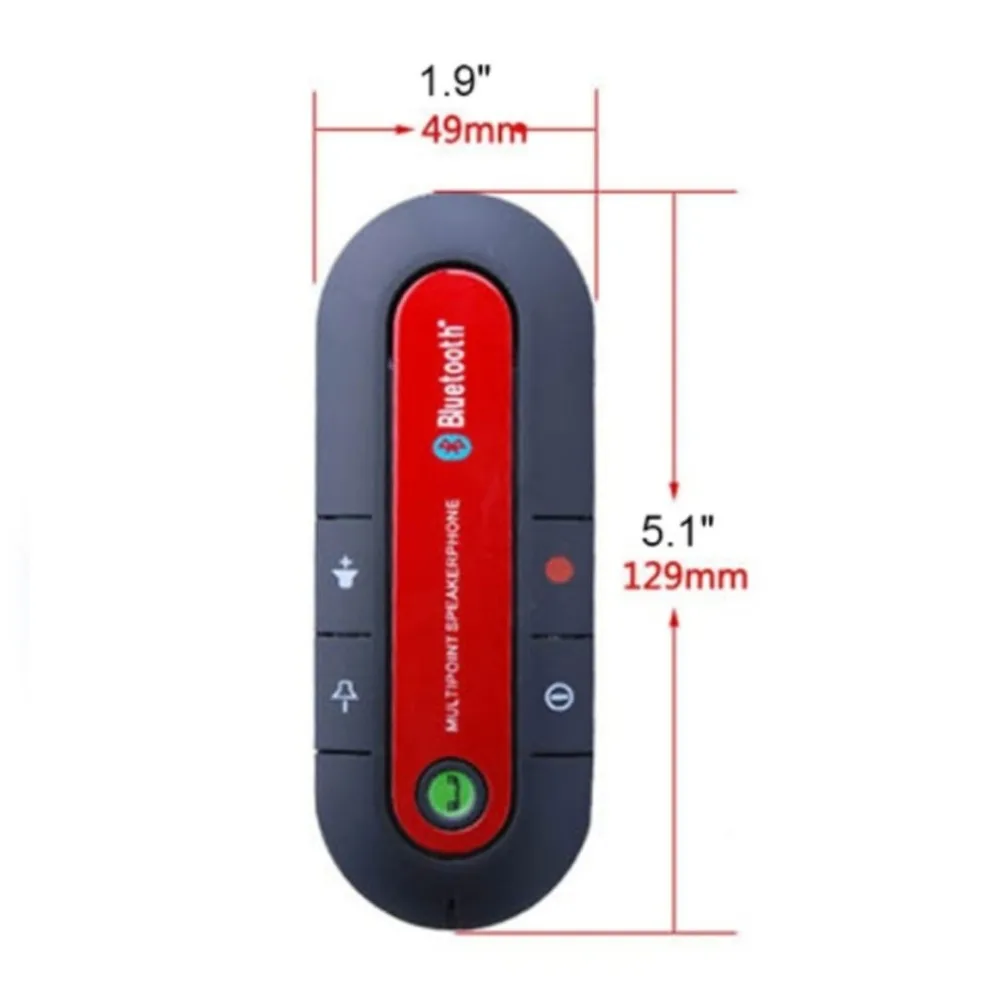 

Wireless Bluetooth Car Kit Handsfree Speaker MP3 Music Player Sun Visor Clip Multipoint Noise Cancelling for iPhone Android