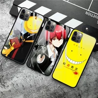 assassination classroom phone case tempered glass for iphone 12 pro max mini 11 pro xr xs max 8 x 7 6s 6 plus se 2020 case
