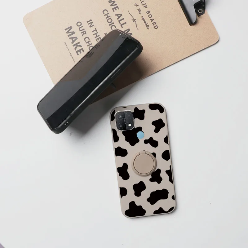 Чехол для OPPO A15 4G с милым котом чехол кольцом-держателем задняя крышка oppo a15 A a 15 A15s
