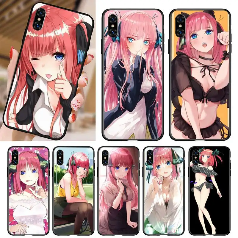 

Nakano Nino Gotoubun no Hanayome Phone Case For Iphone 5 5s se 6 6s 7 8 11 12 X Xs Xr Pro Plus Max Mini