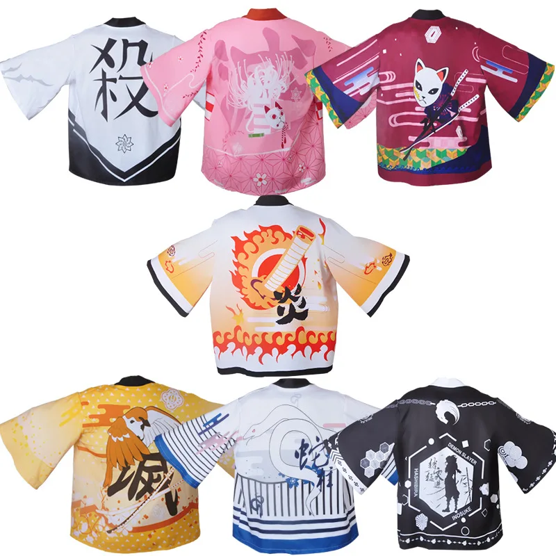 

Japanese Anime Popular New Fan Demon Slayer Blade Cosplay Cloak Haori Kimono Jacket Infinite Row Bathrobe Two-Dimensional Cloak