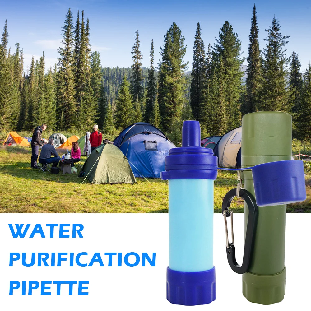 

Outdoor Water Filter Straw Water Filtration System Water Purifier For Emergency Preparedness Camping Traveling Backpacking