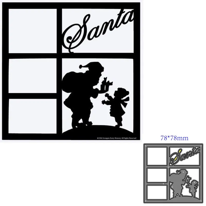 

Пресс-форма для резки металла, штампованный штамп Санта-Клаус, украшение для скрапбукинга, бумаги, ремесла, ножа, штамповочные трафареты