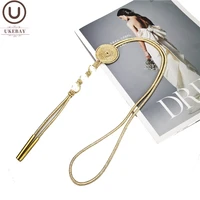 ukebay new arrival pearl necklace gold jewelry women long pendant necklaces 4 colors tassel necklace luxury clothes accessories