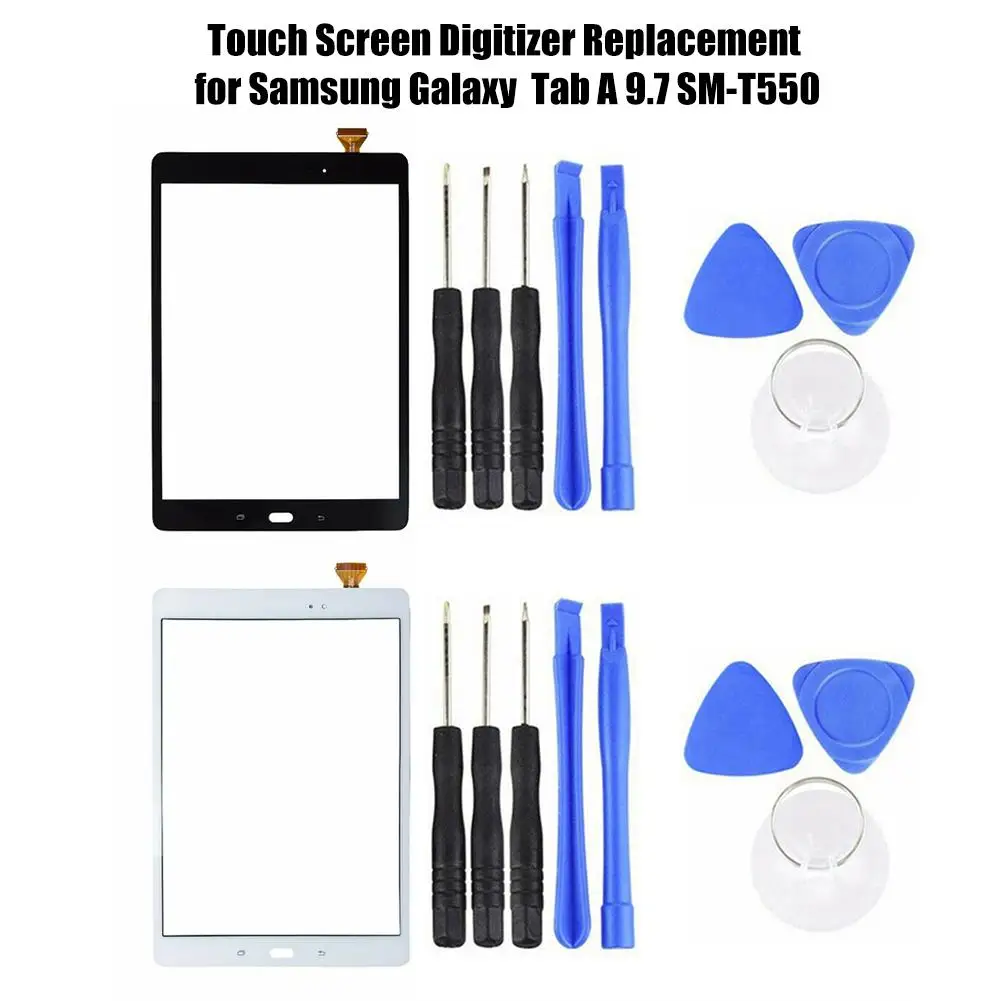 Замена переднего сенсорного экрана дигитайзер для Samsung Galaxy Tab A 9 7 SM T550|ЖК-экраны и