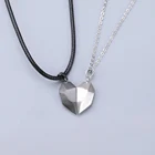 1 пара магнитное ожерелье в форме сердца для пар готический панк стиль для мужчин ювелирные изделия свадебные подарки для влюбленных пар на День святого Валентина