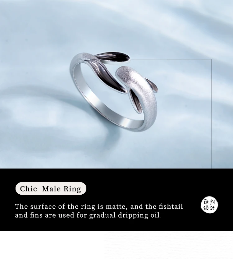 Thaya S925 Sterling Silver Ring Lively Meandering Fish High Quality Jewelry Rings For Women Lovers Gift