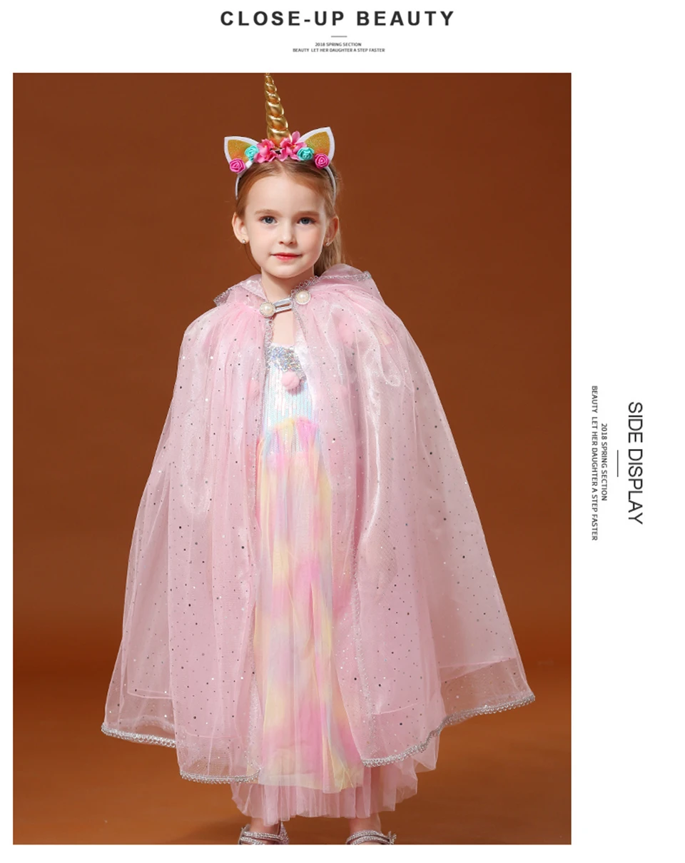 Комплект из 3 предметов для девочек; Радужное платье с единорогом; Bebe; Розовая Одежда с лошадью; Детский костюм радужной пони на Хэллоуин; платье для дня рождения для маленьких девочек