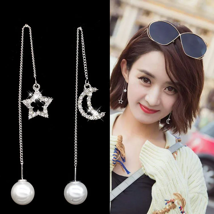 

Женские асимметричные серьги-кисточки из серебра 925 пробы, с жемчугом