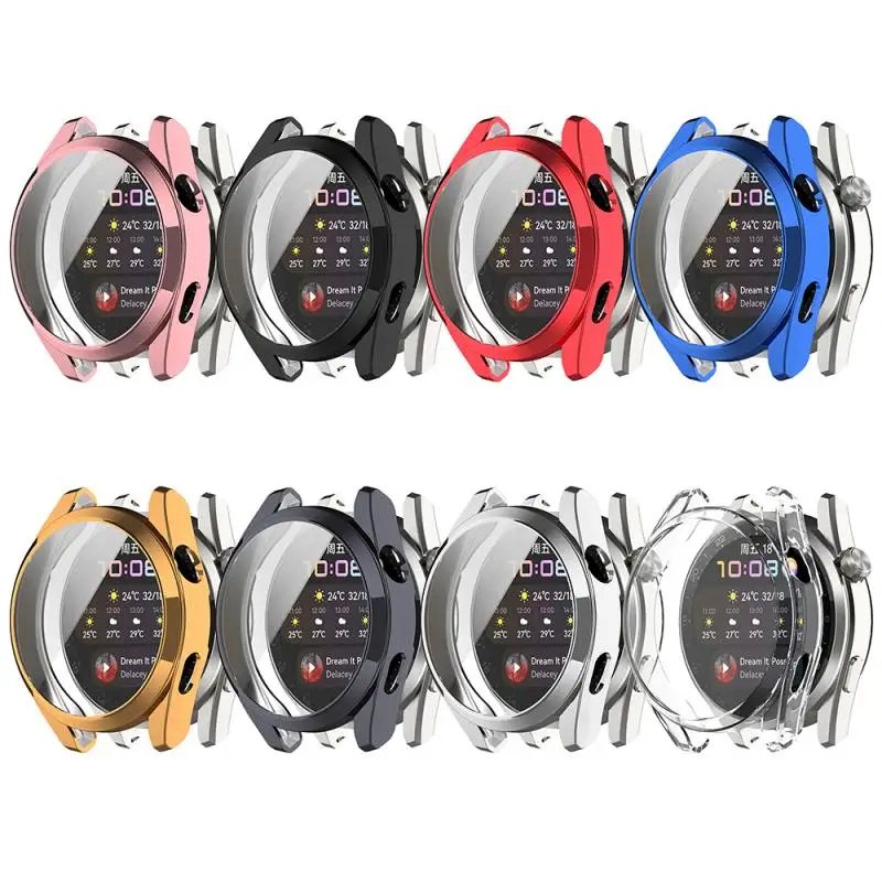 

2021 New High Quality TPU Soft Rubber Case Electroplating TPU Protective Case For Huawei Watch3 Pro Quality Housing Shell Cover
