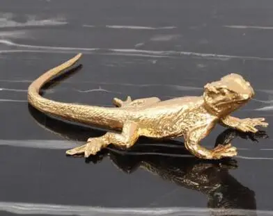 Скандинавская Роскошная медная ящерица Художественная Скульптура животное