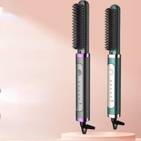 straightener hair brush electric hair dryer heat hot air hair comb salon styling iron blow beard brush hair diffuser tool