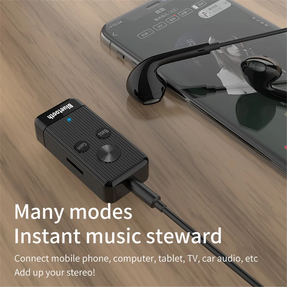 

Многофункциональный Bluetooth-приемник X8, воспроизведение музыки Hi-Fi, NFC, TF-карты, 3,5 мм, беспроводной адаптер для автомобильного радио, Mp3, динами...